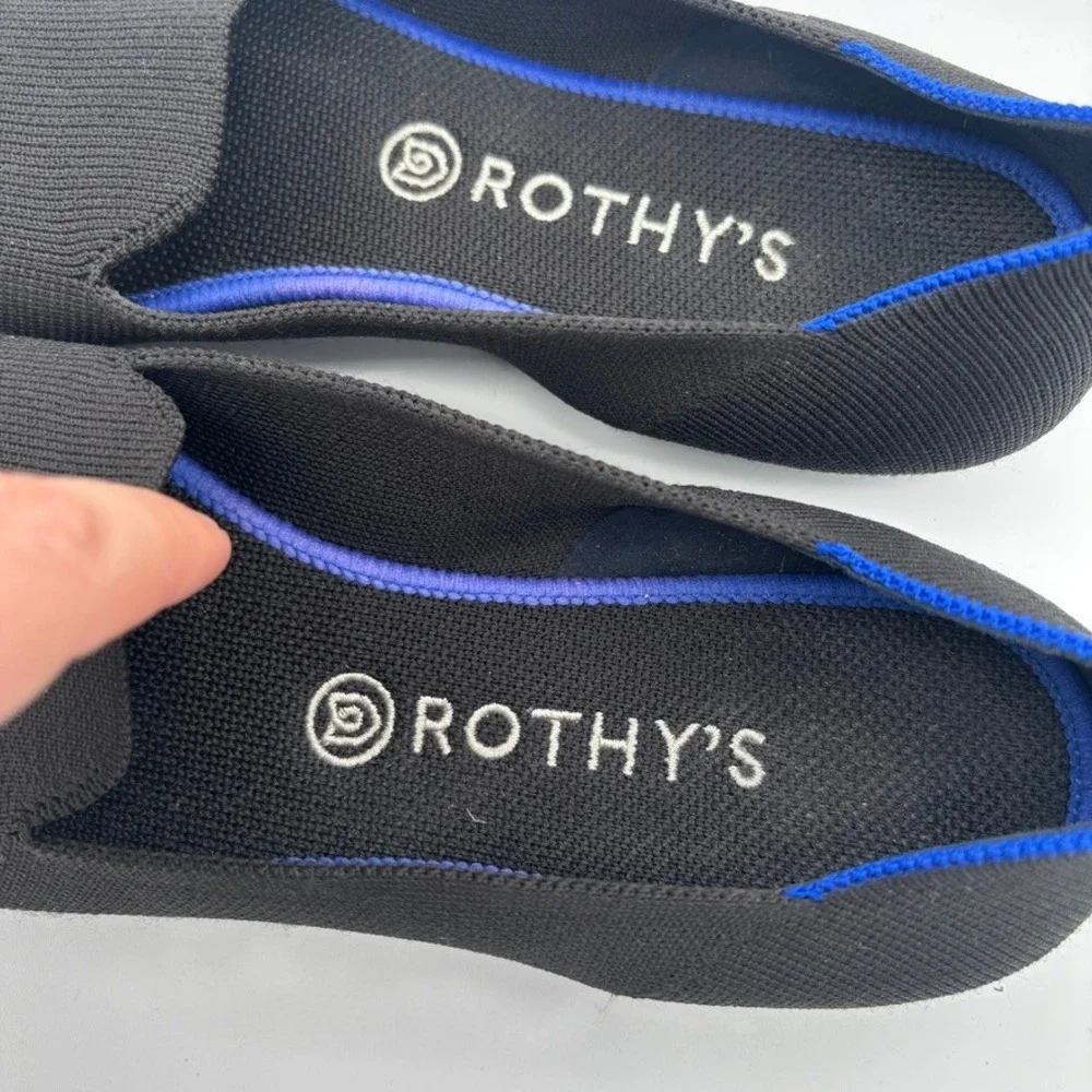 Rothys The Loafers Women Sz 11 Black Slip On Flat Comfort Shoes - Picture 8 of 10